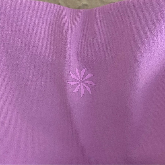 Athleta Violet Mesh Contender Capri Leggings Size XS Zip Pockets Running - Picture 6 of 9